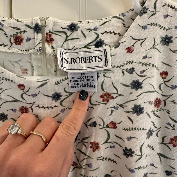 Vintage Floral Print Short Sleeve Romper - Picture 5 of 5